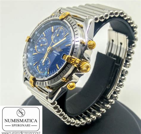 breitling tutto d'oro quadrante blu|Acquista Breitling Chronomat 81950 .